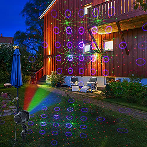 Christmas Laser Lights Outdoor Garden Projector with Moving RGB Waterproof U91188