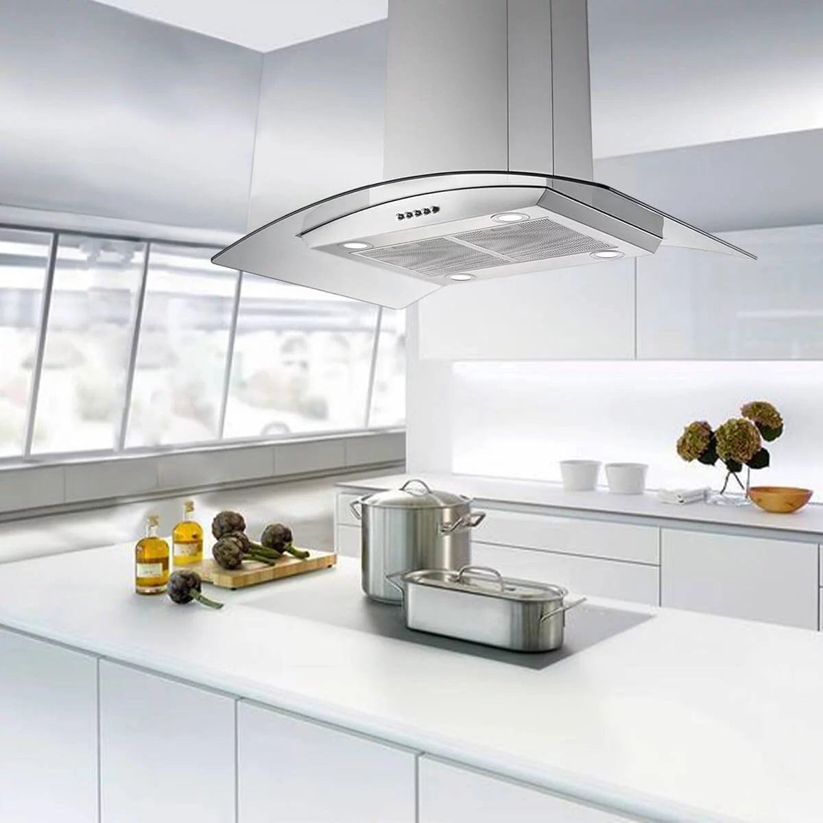 Island Range Hood 36 inch Kitchen Extractor Fan L438