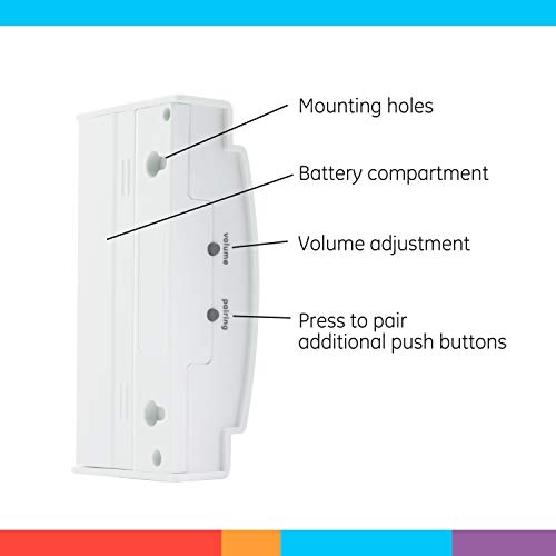 Wireless Doorbell Kit with 2 Push Buttons, 8 Melodies, 4 Volume Levels, 150 Ft Range H33381