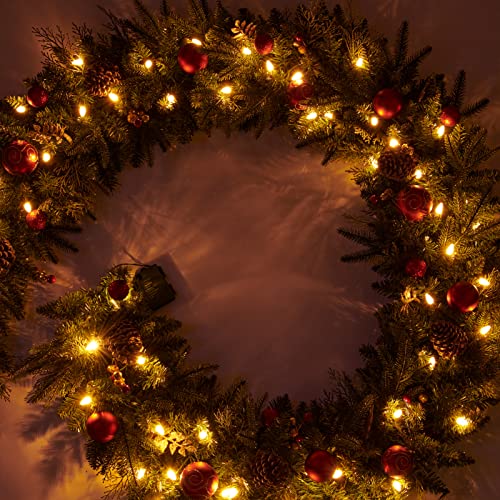 Pre-lit Christmas Garland 9ft with 50 LED Lights B458889