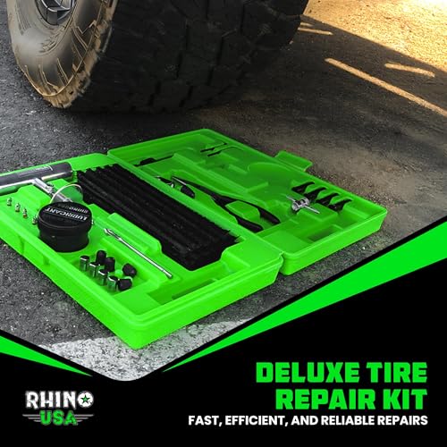 Tire Repair Kit 86-Piece Heavy Duty Tubeless Tire Plug Tools for Car Motorcycle ATV UTV RV Trailer X26941