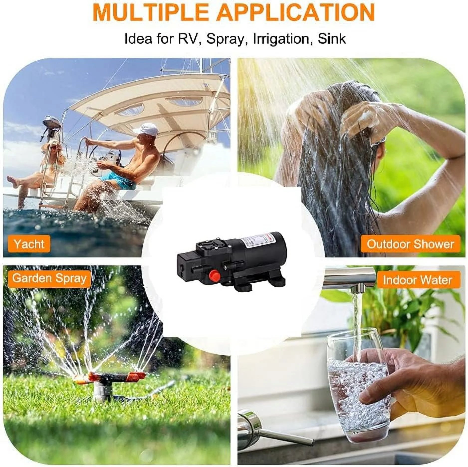 12V Water Pump 1.2GPM for Outdoor Tankless Water Heater W2161