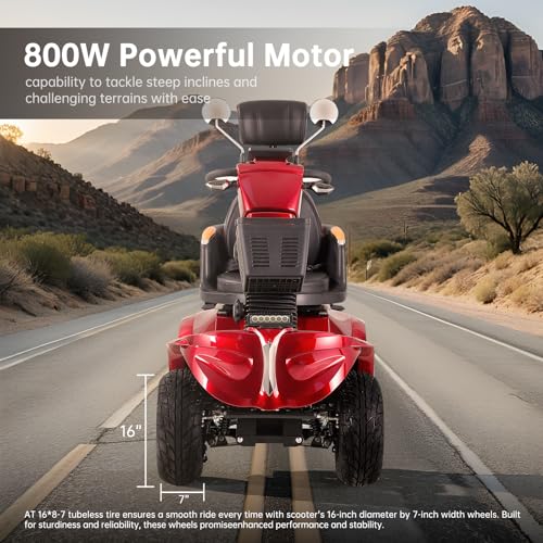 Heavy Duty 4 Wheel Mobility Scooter for Seniors & Adults, 500 lbs Capacity S153