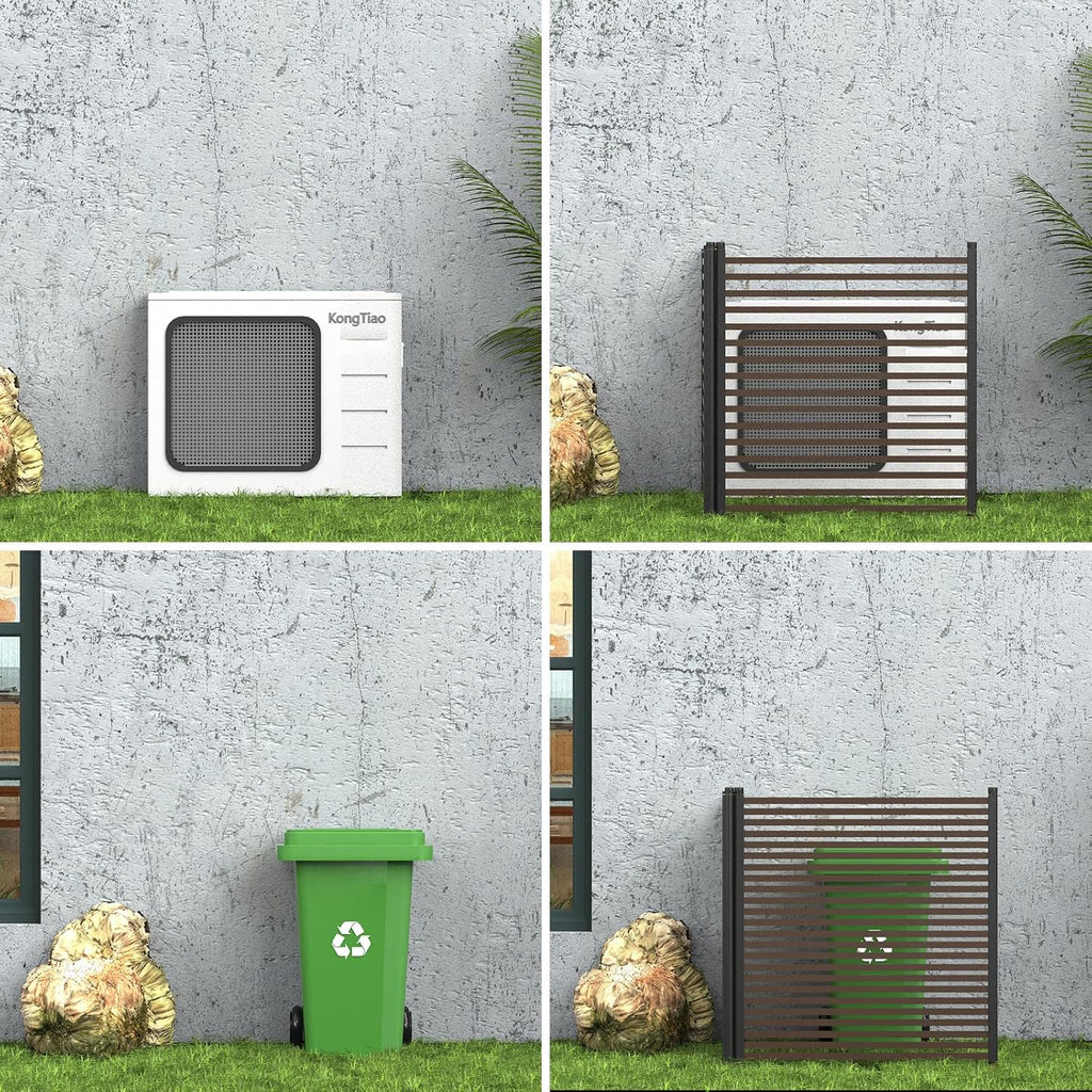 Metal Privacy Screen for Outdoor Terrace, 43x47 inches, 2 Panels S597224