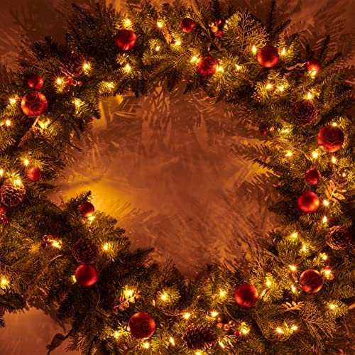 Pre-lit Christmas Garland 9ft with 50 LED Lights B458889