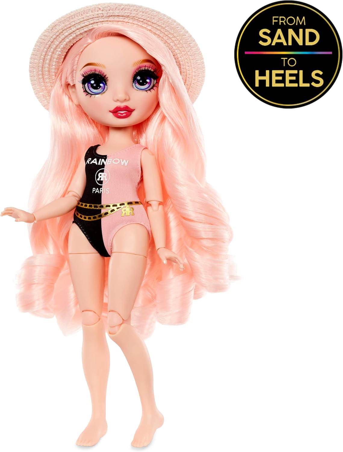 Pink Fashion Doll with 2 Outfits and Pool Accessories Playset L8455