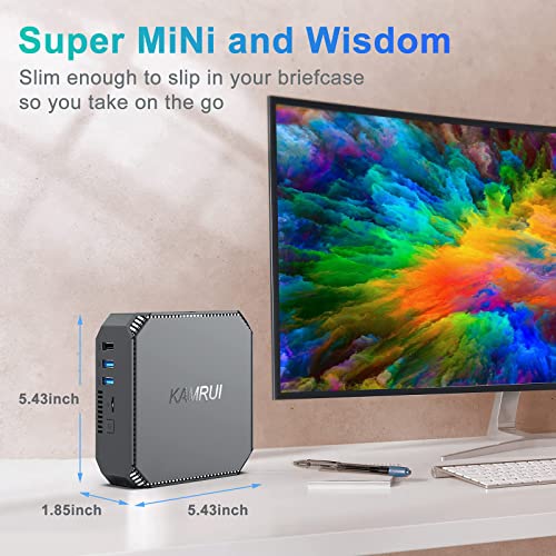 Mini PC Ryzen 7 5700U, 16GB RAM, 512GB SSD, 4K Dual Display Q948