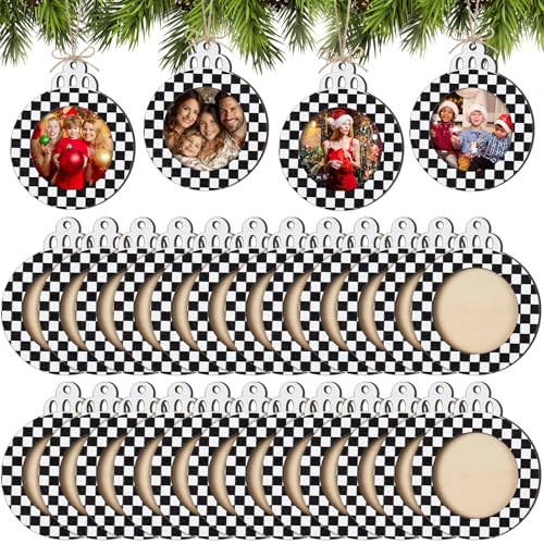 24 Pcs Christmas Photo Ornament Frames for Baby First Christmas Tree Keepsake K3591