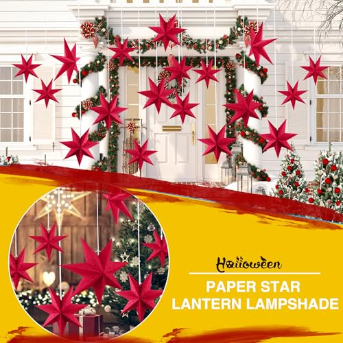 7 Pack 3D Paper Star Lanterns for Christmas Party Home Decor K723333