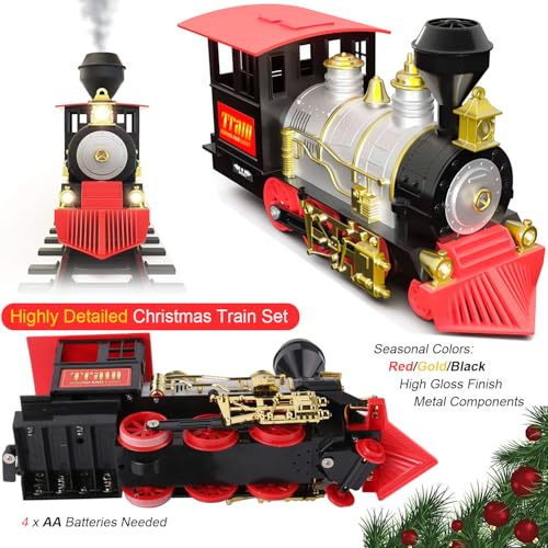Christmas Train Set with Real Smoke, Lights and Sounds D20112