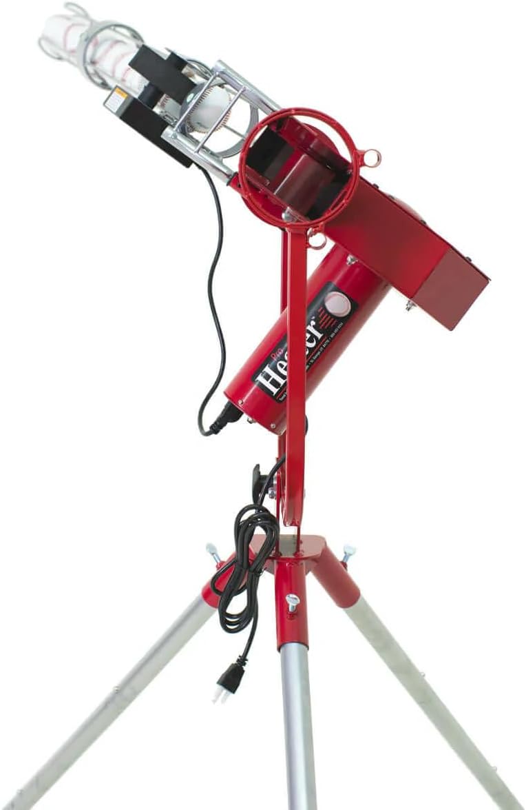 Breaking Ball Baseball Pitching Machine with Auto Ball Feeder and Batting Cage A58135