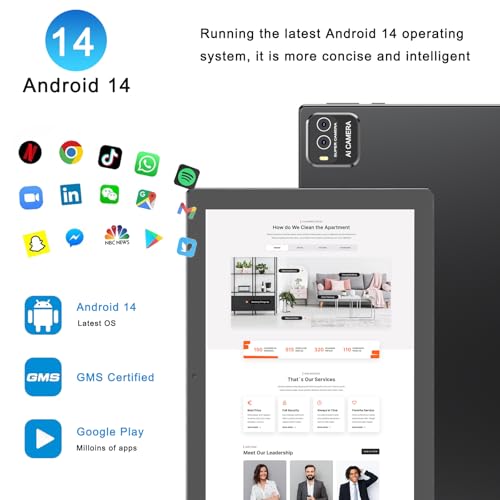 Android Tablet 10.1 Inch with Keyboard, 64GB ROM, 8GB RAM V203