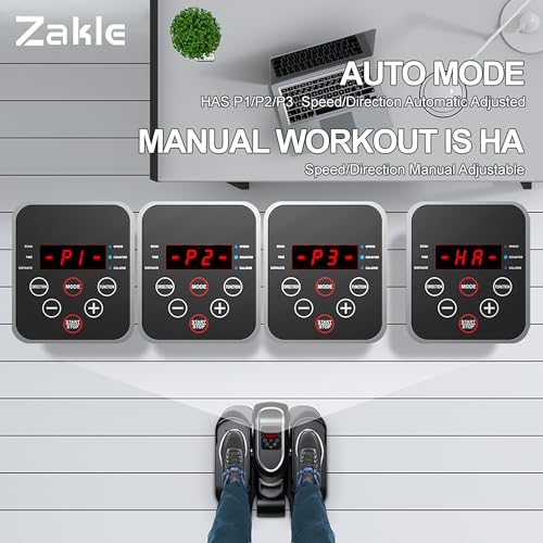 Under Desk Elliptical Machine, Portable Electric Seated Pedal Exerciser with Remote Control Z7231