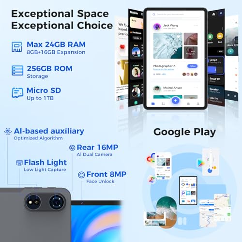 12 inch Android Tablet with Keyboard, 24GB RAM, 256GB Storage V54289
