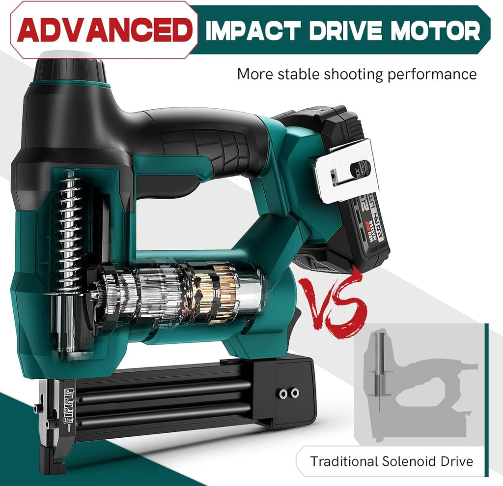 Cordless Brad Nailer and Staple Gun with Battery and Charger G111212