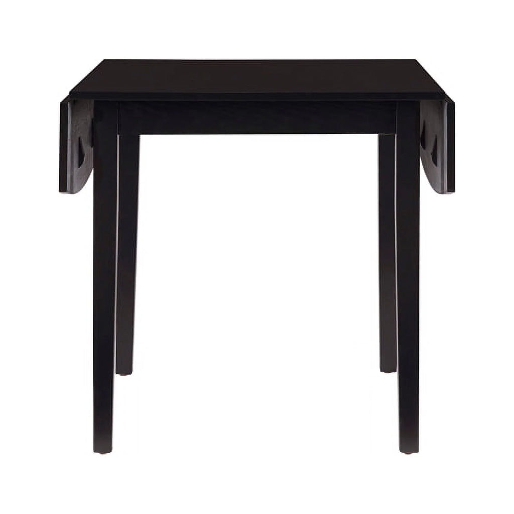Square Wood Drop Leaf Table in Black P88507