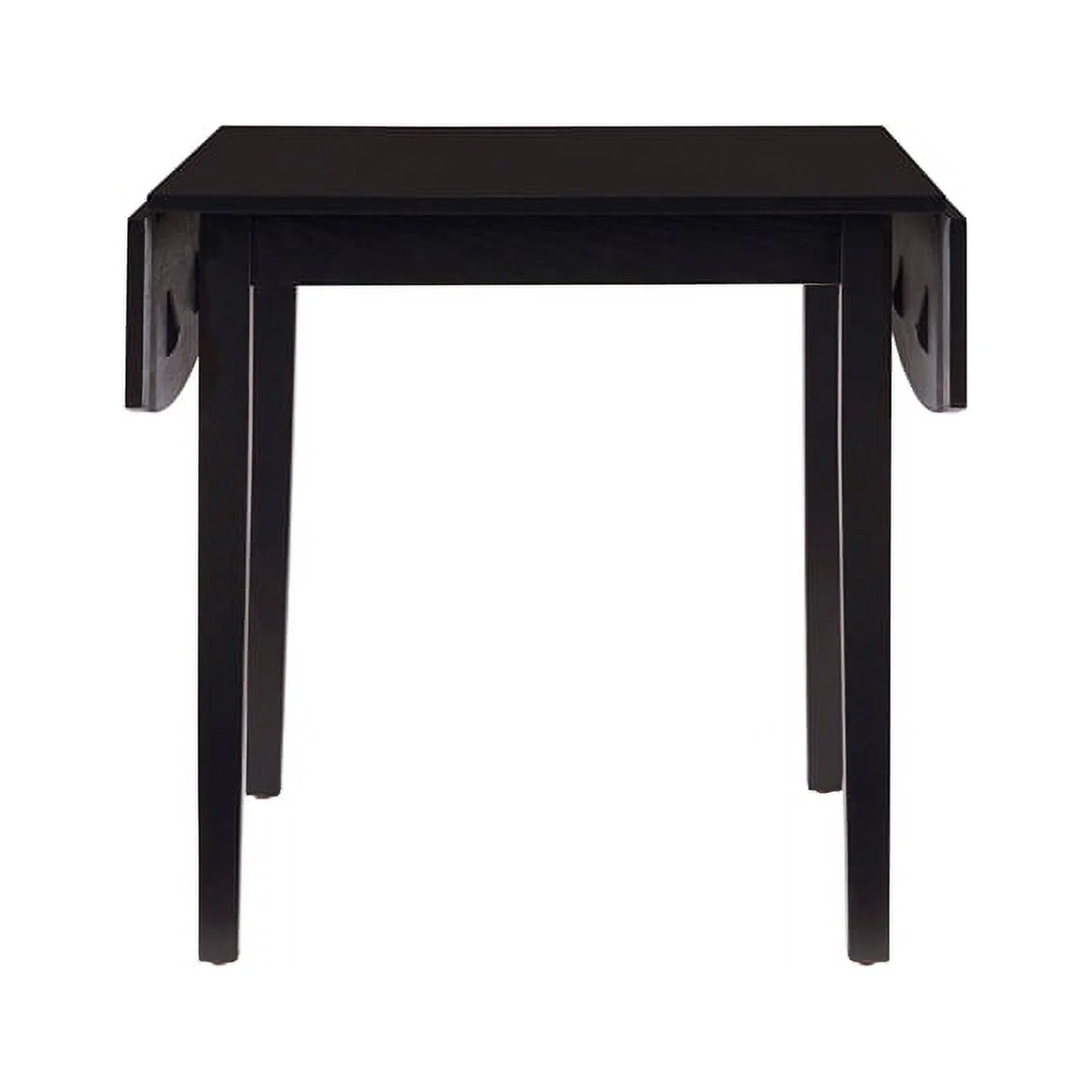 Square Wood Drop Leaf Table in Black P88507