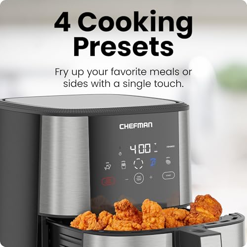 XL 8-Qt Touch Air Fryer, Digital Presets, Nonstick Dishwasher-Safe N17083