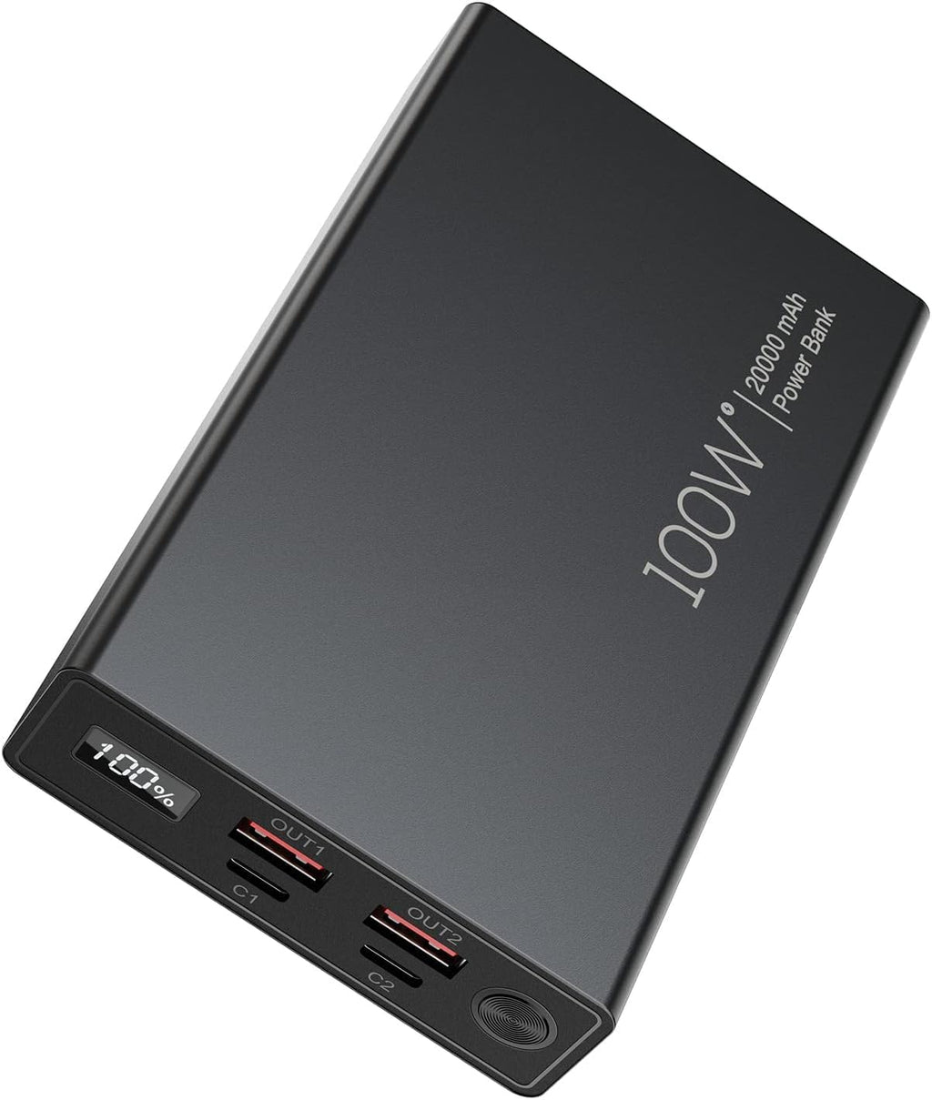 Laptop Power Bank 100W USB C 20000mAh Portable Laptop Charger Super Fast Charging External Battery Pack for MacBook Dell XPS IPad iPhone 13/12 Pro Mini Samsung Switch