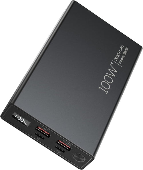 Laptop Power Bank 100W USB C 20000mAh Portable Laptop Charger Super Fast Charging External Battery Pack for MacBook Dell XPS IPad iPhone 13/12 Pro Mini Samsung Switch