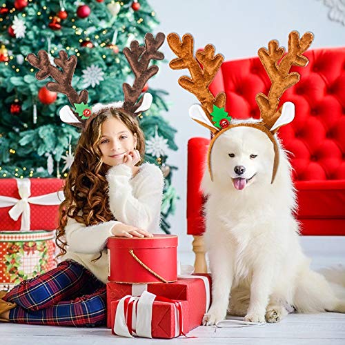Reindeer Antlers Headband with Bells, 2PCS I5737