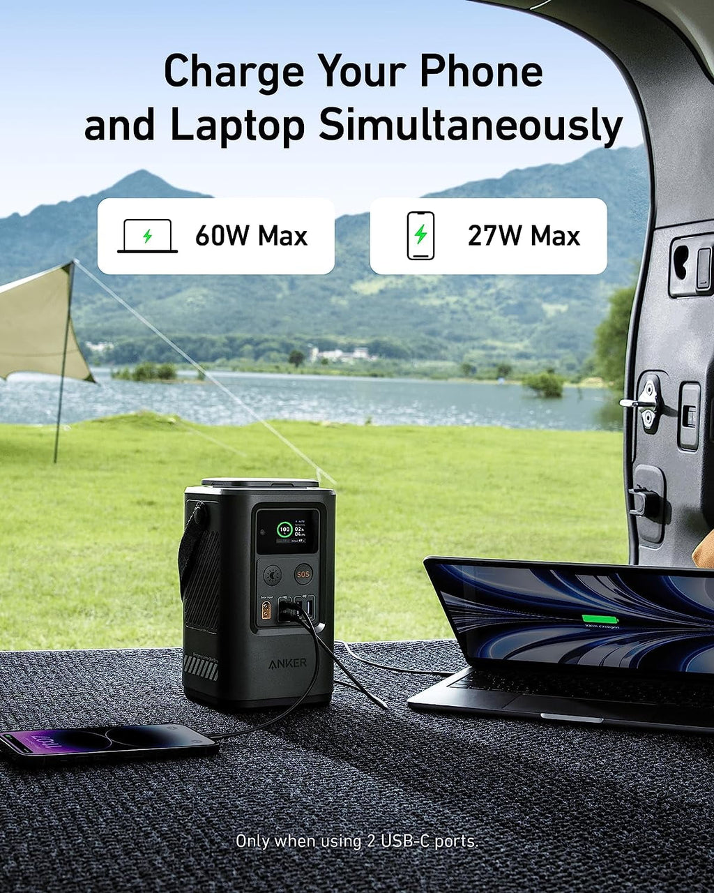 60,000mAh Portable Charger with Digital Display and SOS Mode H520864