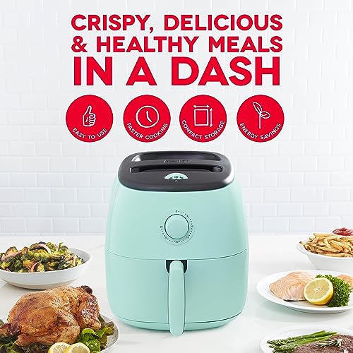 Electric Air Fryer Oven, 2.6 Qt., Grey, Compact, Auto Shut Off, 1000-Watt O64979