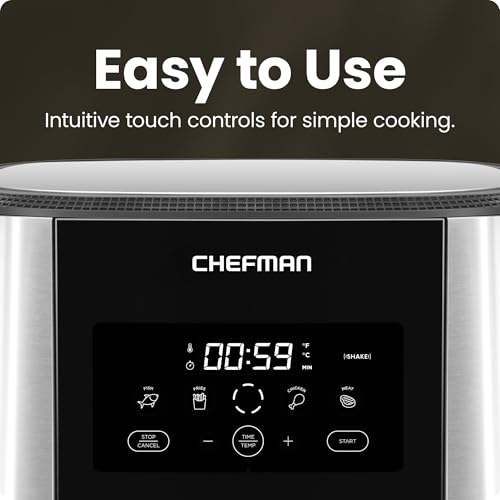 XL 8-Qt Touch Air Fryer, Digital Presets, Nonstick Dishwasher-Safe N17083