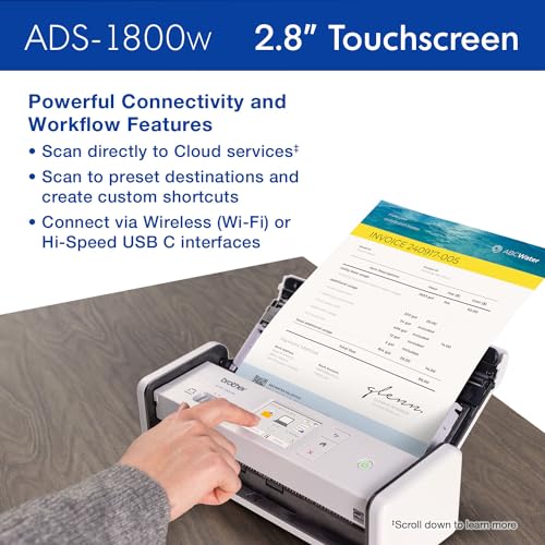 Wireless Compact Desktop Scanner with 30ppm Speed and Touchscreen G581