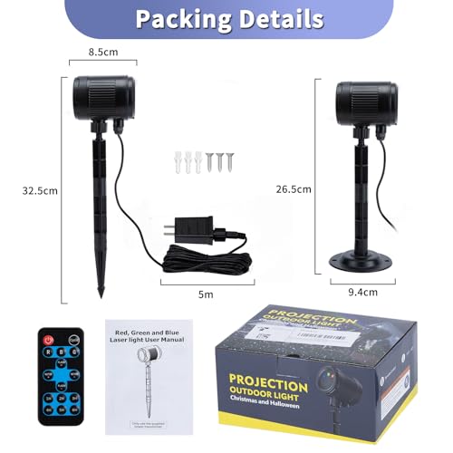 Christmas Laser Lights Projector for Outdoor Garden with RGB Moving Starry Show A57127