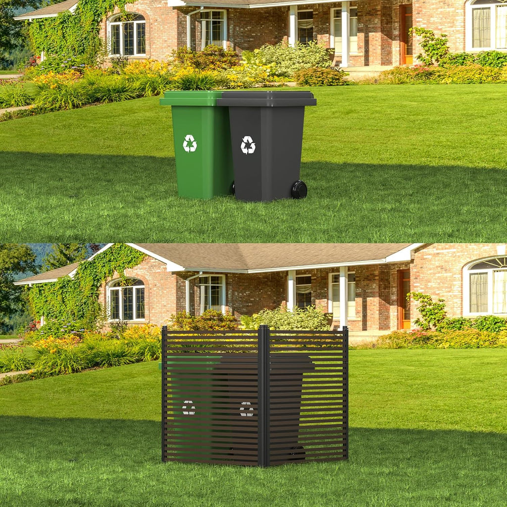 Metal Privacy Screen for Outdoor Terrace, 43x47 inches, 2 Panels S597224