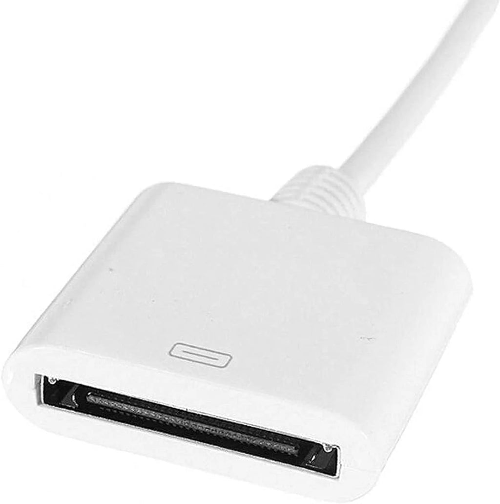 White 30pin Female to USB 3.1 Type-C Sync Data Charging Adapter Cables P378854