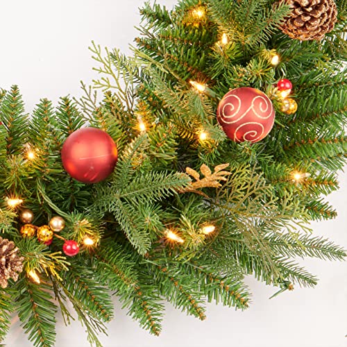 Pre-lit Christmas Garland 9ft with 50 LED Lights B458889