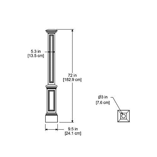Outdoor Lamp Post, 9.5x9.5, White N239