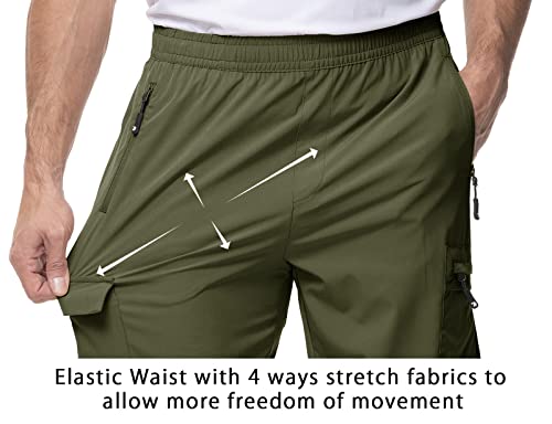 Men's Lightweight Hiking Cargo Pants Quick Dry Stretch H360