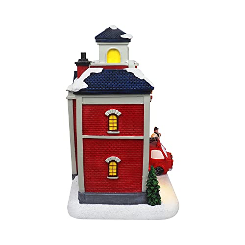 Lighted Musical Snow Village with Animated Kids Sledding A3584