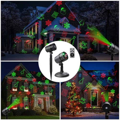 Christmas Laser Projector Lights with Remote, 8 Patterns for Indoor Outdoor B916350