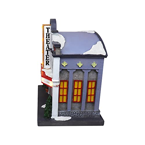 Lighted Musical Snow Village with Animated Kids Sledding A3584