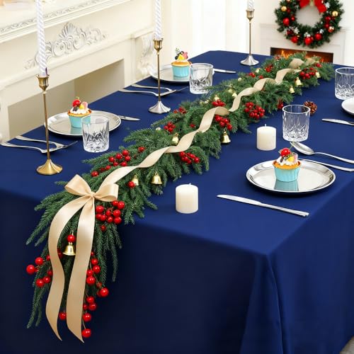 9 Ft Christmas Garlands Norfolk Pine Artificial Faux Greenery for Holiday Indoor Outdoor Decor P492