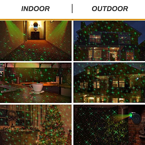 Christmas Laser Lights Red and Green Star Show for Indoor Outdoor Decor N5581