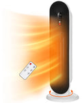 HONGGE Space Heaters for Inside, Portable Electric Heater for Home with Thermostat, 1-12H Timer, Safety Protection, White