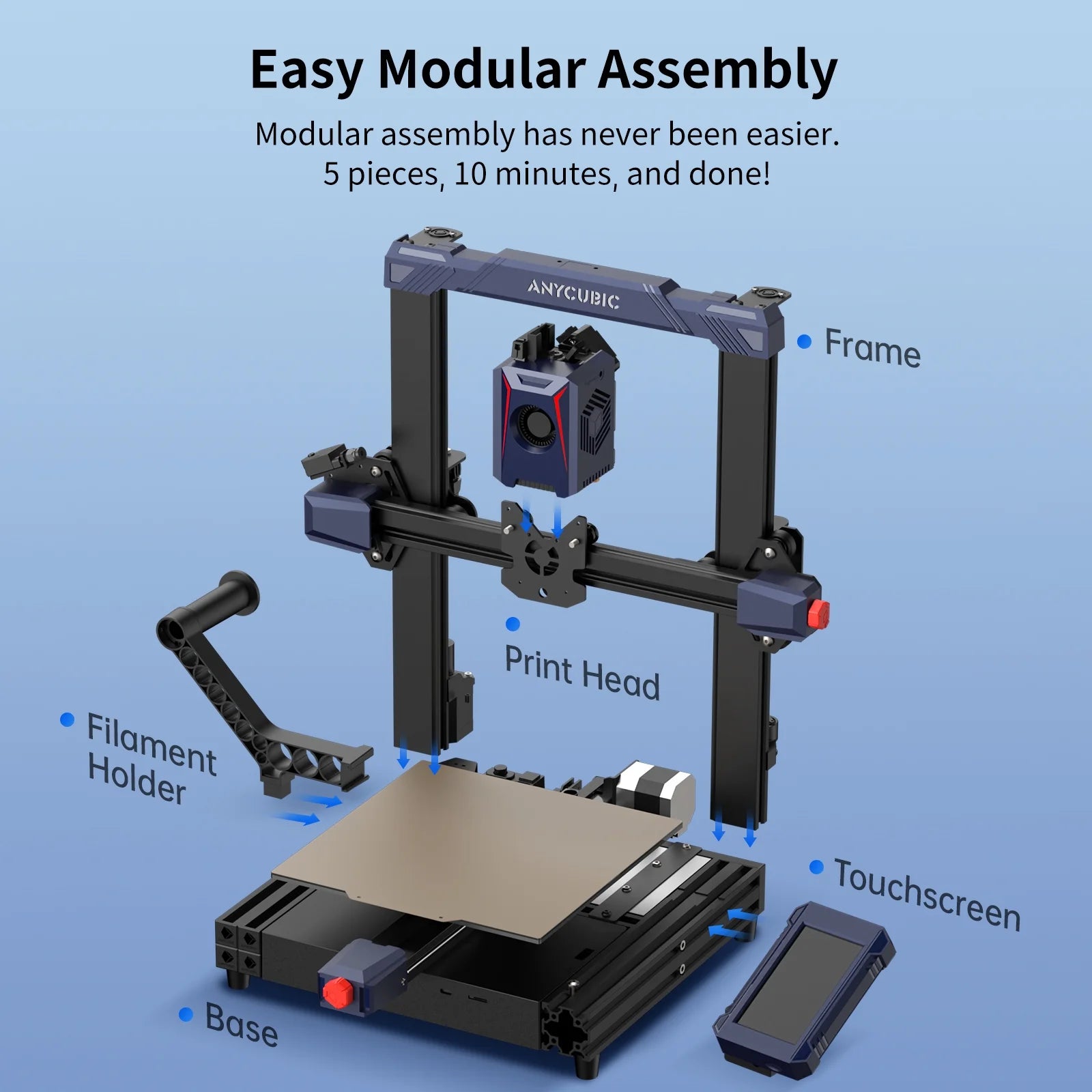 3D Printer, Auto Leveling, 8.7"x8.7"x9.84" W927114