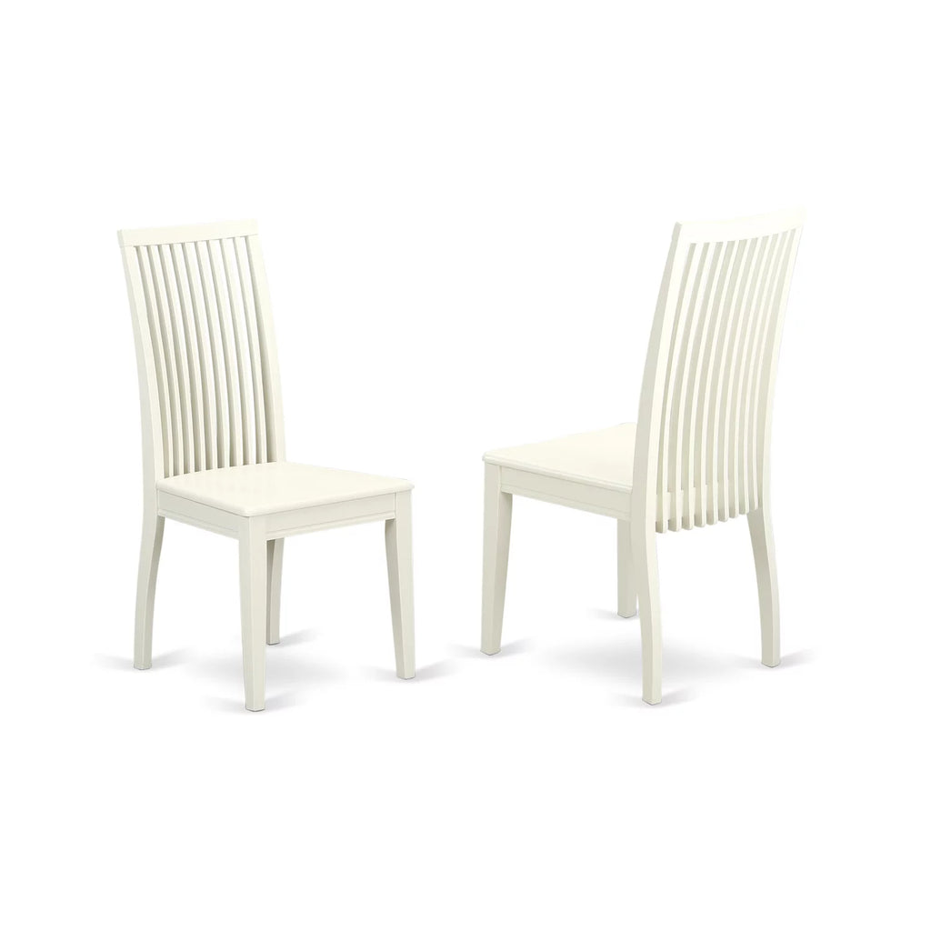Linen White Wood Dining Chairs (Set of 2) P415