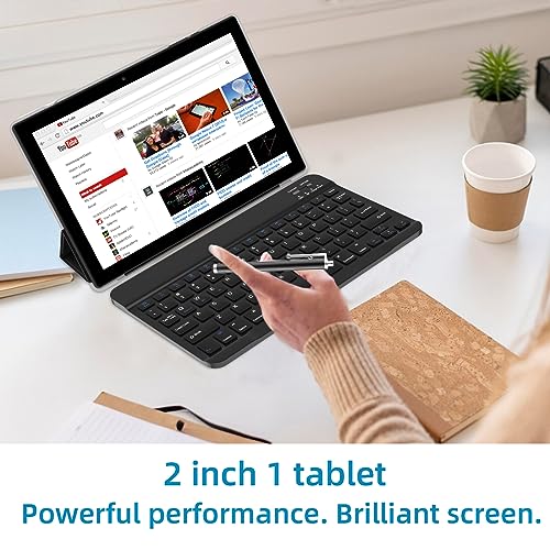 Tablet 10 Inch with Keyboard, Mouse, Case, Stylus, 8GB RAM 64GB ROM N8168