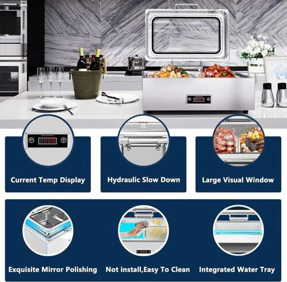 Stainless Steel Electric Chafing Dish Buffet Food Warmer 9QT C887979