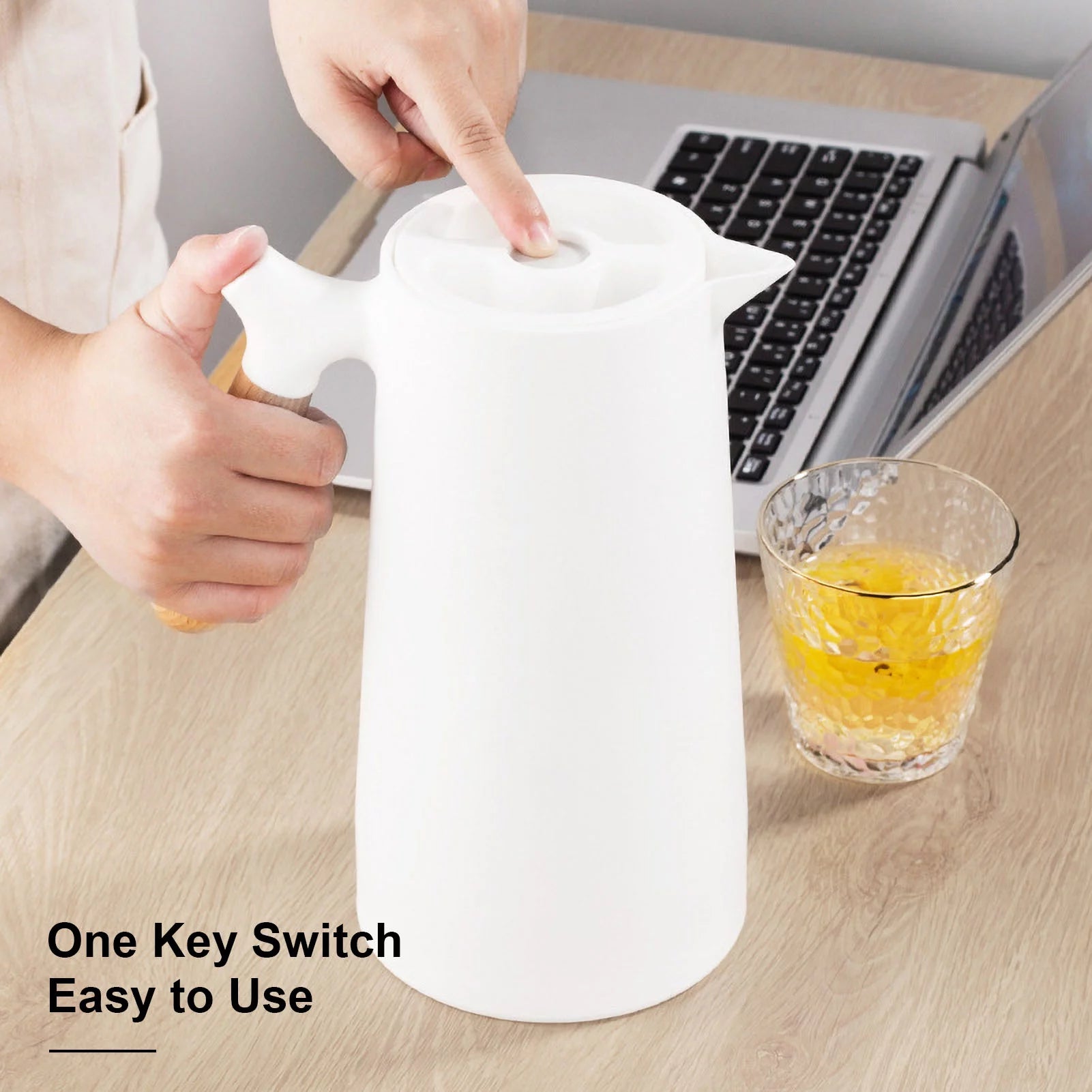 Double Wall Thermal Coffee Carafe with Glass Liner Q653