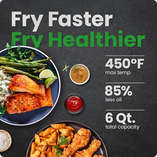 Air Fryer 6 QT Compact with Touchscreen and Nonstick Basket P678