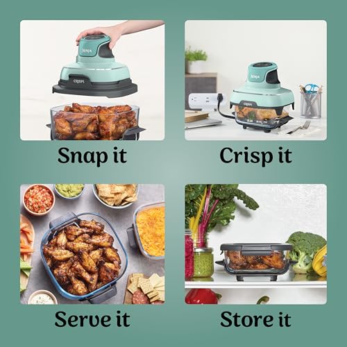 Air Fryer with Glass Containers, 4 QT & 6 Cup, Dishwasher Safe Z1664
