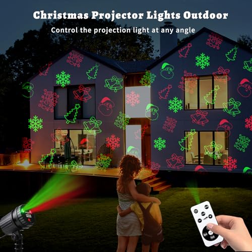 Christmas Laser Projector Lights with Remote, 8 Patterns for Indoor Outdoor B916350