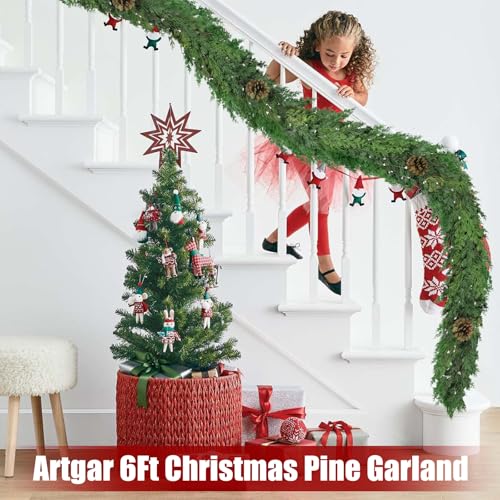 6 ft Christmas Cedar Garland - Realistic Greenery Cypress Artificial Pine Decor O44589